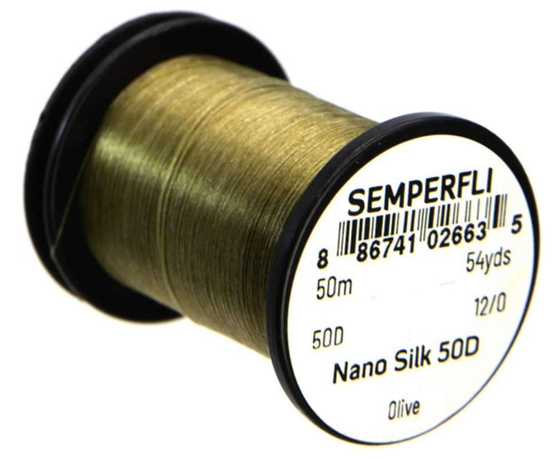 Semperfli Nano Silk 50D 12/0 Olive Threads