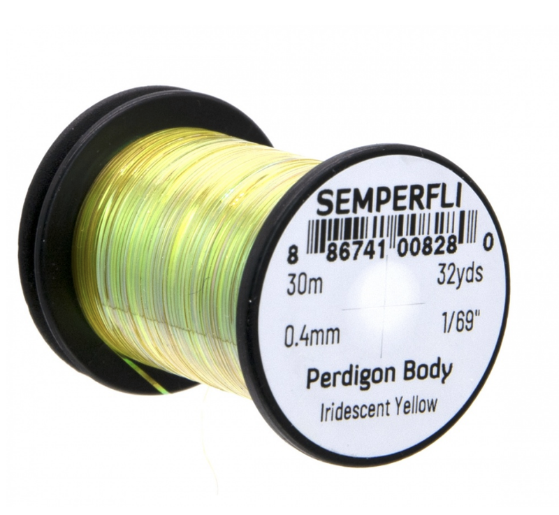 Semperfli Perdigon Body Iridescent Yellow Wires, Tinsels