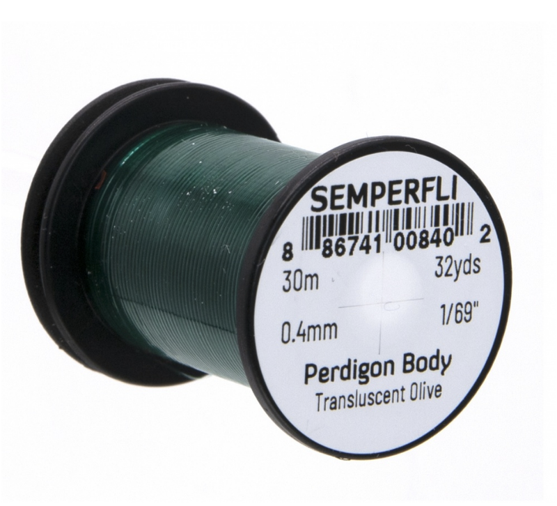 Semperfli Perdigon Body Olive Green Wires, Tinsels