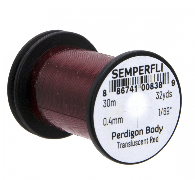 Semperfli Perdigon Body Red Wires, Tinsels