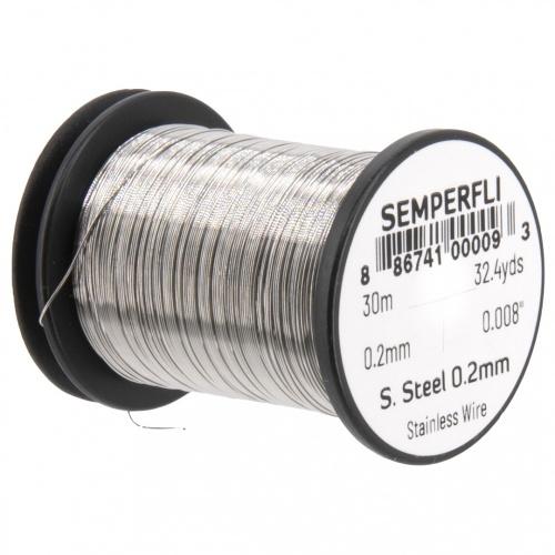 Semperfli Stainless Steel Fly Brush Wire 0.2 mm Wires, Tinsels