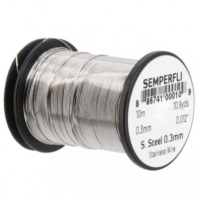 Semperfli Stainless Steel Fly Brush Wire 0.3 mm Wires, Tinsels