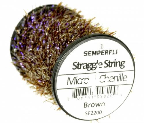 Semperfli Straggle String Micro Chenille Brown Chenilles, Body Materials