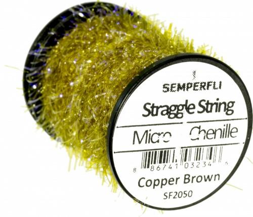 Semperfli Straggle String Micro Chenille Copper Brown Chenilles, Body Materials