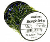 Semperfli Straggle String Micro Chenille Dark Green Olive Chenilles, Body Materials