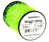 Semperfli Straggle String Micro Chenille Fl Fluoro Green Rhyacophilla Chenilles, Body Materials