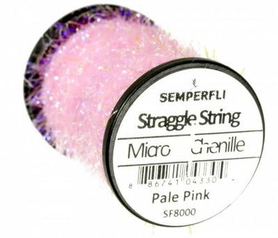 Semperfli Straggle String Micro Chenille FL Pale Pink Chenilles, Body Materials