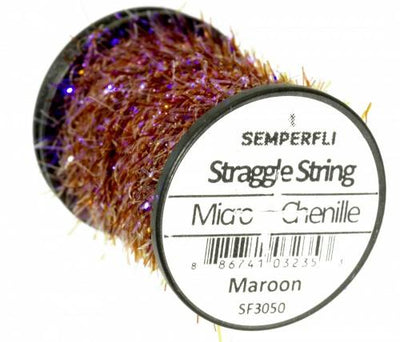 Semperfli Straggle String Micro Chenille Maroon Chenilles, Body Materials