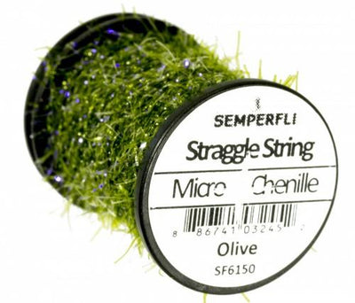 Semperfli Straggle String Micro Chenille Olive Chenilles, Body Materials