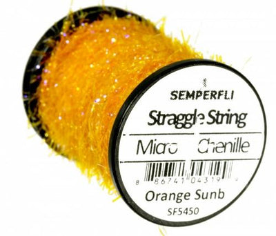 Semperfli Straggle String Micro Chenille Orange Sunburst Chenilles, Body Materials