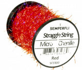 Semperfli Straggle String Micro Chenille Red Chenilles, Body Materials