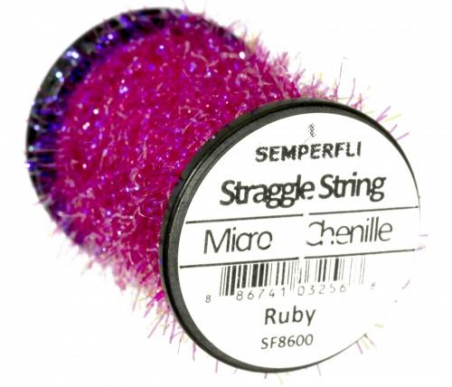 Semperfli Straggle String Micro Chenille Ruby Chenilles, Body Materials