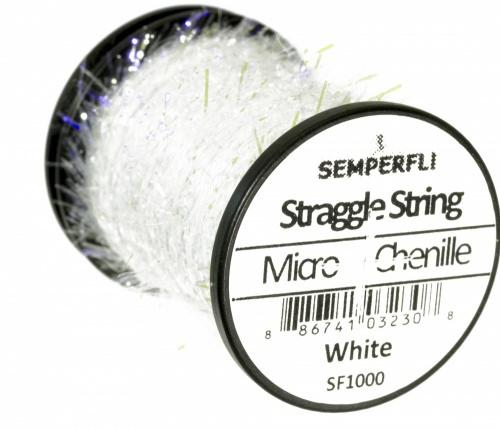 Semperfli Straggle String Micro Chenille White Chenilles, Body Materials