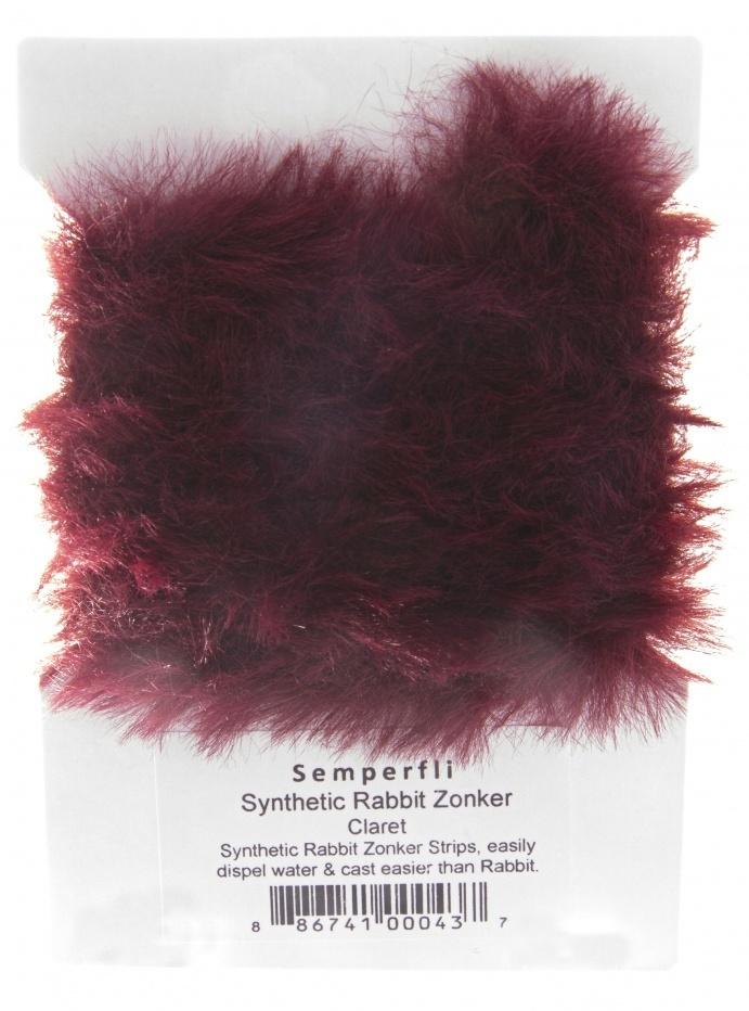 Semperfli Synthetic Rabbit Zonker Claret Chenilles, Body Materials