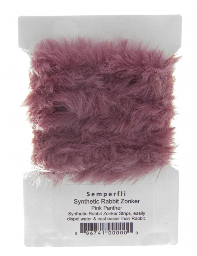 Semperfli Synthetic Rabbit Zonker Pink Panther Chenilles, Body Materials