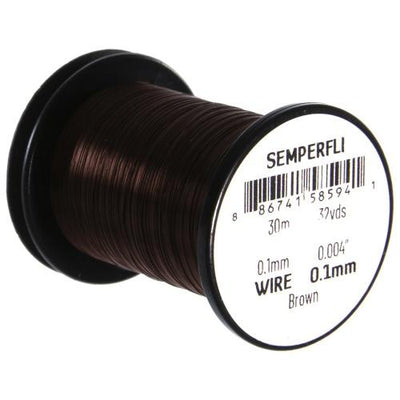 Semperfli Tying Wire 0.1mm Brown Wires, Tinsels