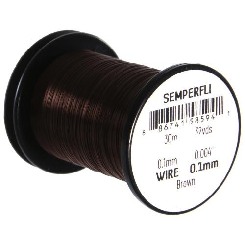 Semperfli Tying Wire 0.1mm Brown Wires, Tinsels