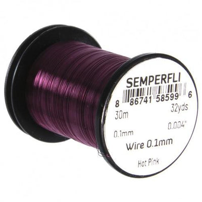 Semperfli Tying Wire 0.1mm Hot Pink Wires, Tinsels