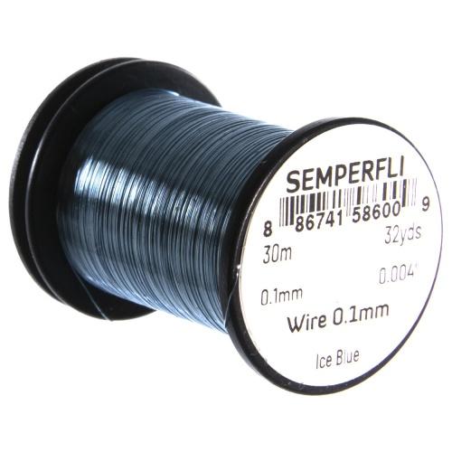 Semperfli Tying Wire 0.1mm Ice Blue Wires, Tinsels