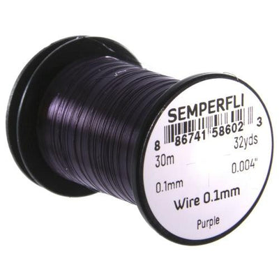 Semperfli Tying Wire 0.1mm Purple Wires, Tinsels