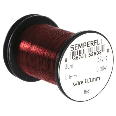 Semperfli Tying Wire 0.1mm Red Wires, Tinsels