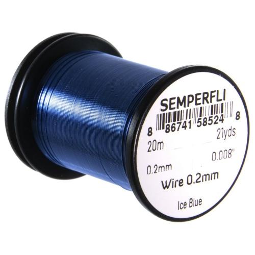 Semperfli Tying Wire 0.2mm Ice Blue Wires, Tinsels