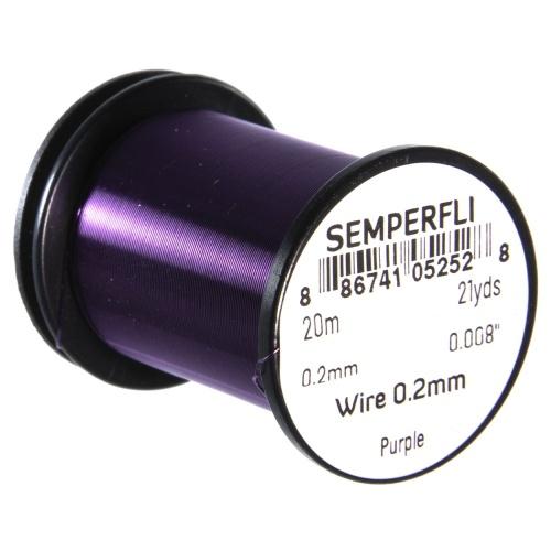Semperfli Tying Wire 0.2mm Purple Wires, Tinsels