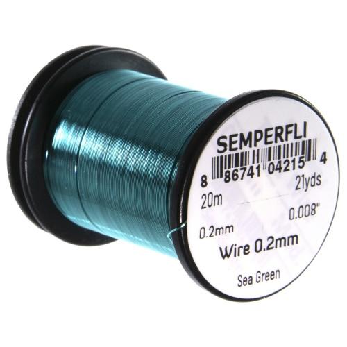 Semperfli Tying Wire 0.2mm Sea Green Wires, Tinsels