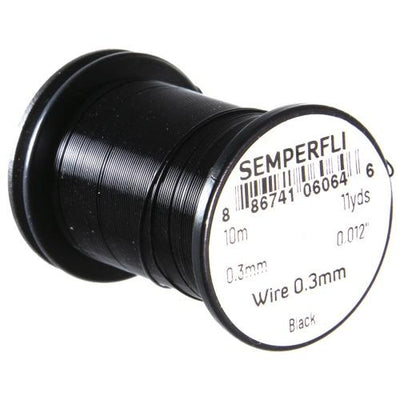Semperfli Tying Wire 0.3mm Black Wires, Tinsels