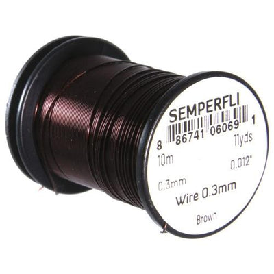 Semperfli Tying Wire 0.3mm Brown Wires, Tinsels