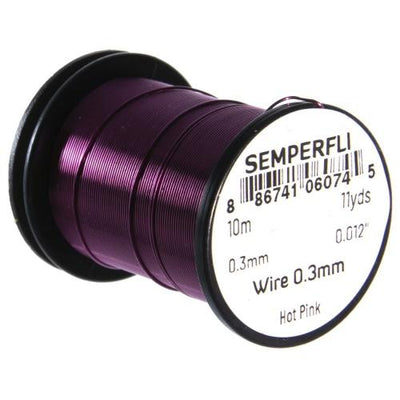 Semperfli Tying Wire 0.3mm Hot Pink Wires, Tinsels