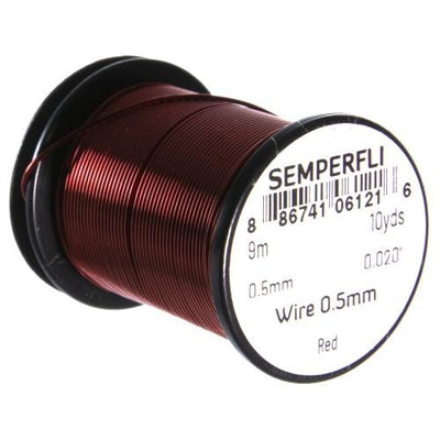 Semperfli Tying Wire 0.5mm Red Wires, Tinsels