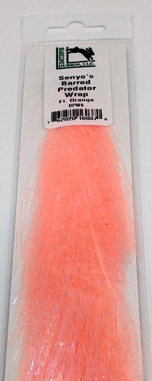 Senyo's Barred Predator Wrap #6 Fl. Orange UV Chenilles, Body Materials