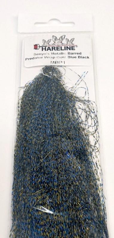 Senyo's Metallic Predator Wrap Gold Blue Black Chenilles, Body Materials