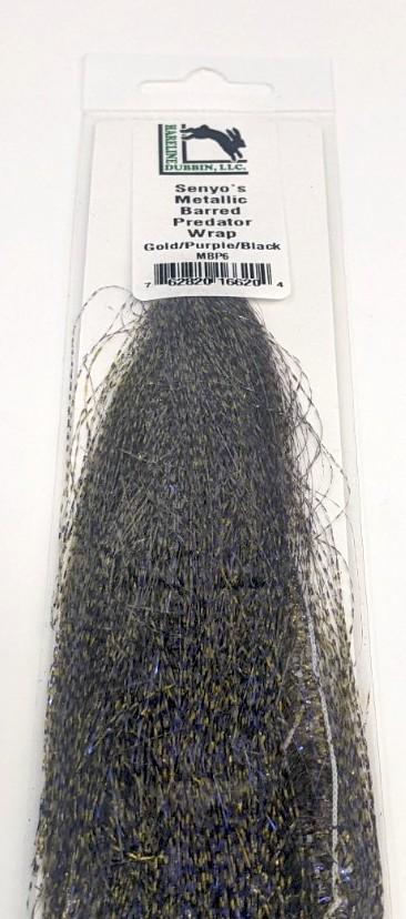 Senyo's Metallic Predator Wrap Gold Purple Black Chenilles, Body Materials