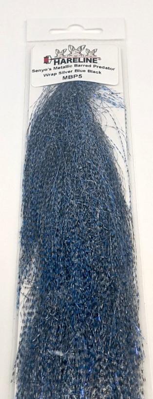 Senyo's Metallic Predator Wrap Silver Blue Black Chenilles, Body Materials