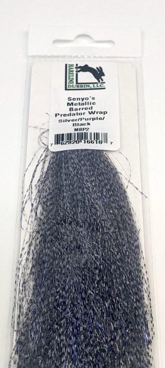 Senyo's Metallic Predator Wrap Silver Purple Black Chenilles, Body Materials