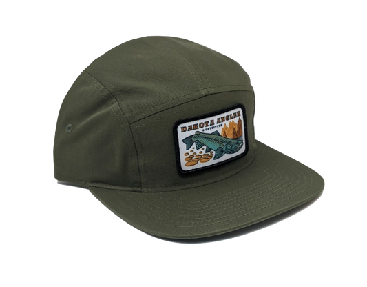 Shop Logo Patch 5 Panel Cap (C19-CT) Army Olive Hats, Gloves, Socks, Belts