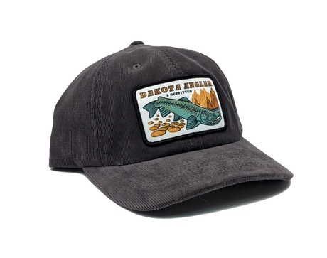 Shop Logo Patch Corduroy Dad Cap (c25-CO) Dark Grey Hats, Gloves, Socks, Belts