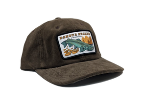 Shop Logo Patch Corduroy Dad Cap (c25-CO) Dark Loden Hats, Gloves, Socks, Belts