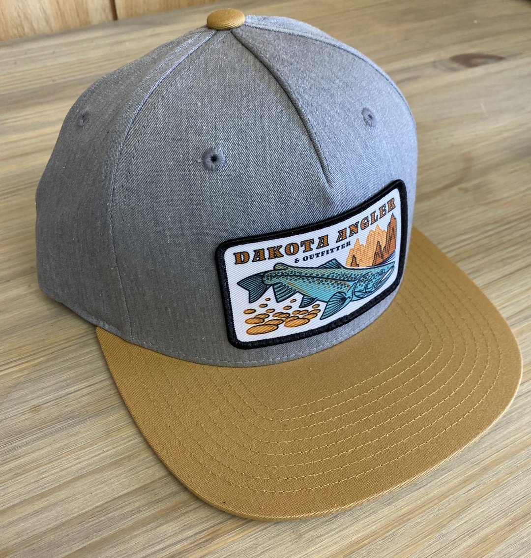 Shop Logo Patch Cotton Snapback Cap (c55-CT) Heather Gray/Biscuit Hats, Gloves, Socks, Belts