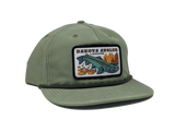 Shop Logo Patch Nylon Pinch Front Snapback Cap (C55-N) Sage/Olive Hats, Gloves, Socks, Belts