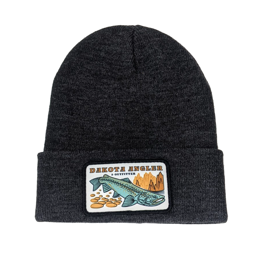 Shop Logo Patch Staple Beanie (C08-A) Heather Charcoal Hats, Gloves, Socks, Belts