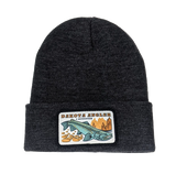 Shop Logo Patch Staple Beanie (C08-A) Heather Charcoal Hats, Gloves, Socks, Belts