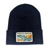 Shop Logo Patch Staple Beanie (C08-A) Navy Hats, Gloves, Socks, Belts