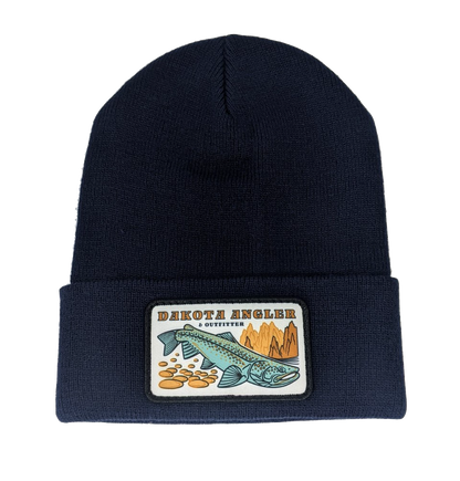 Shop Logo Patch Staple Beanie (C08-A) Navy Hats, Gloves, Socks, Belts