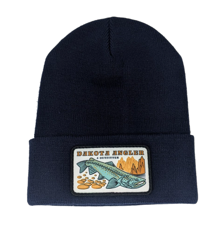 Shop Logo Patch Staple Beanie (C08-A) Navy Hats, Gloves, Socks, Belts
