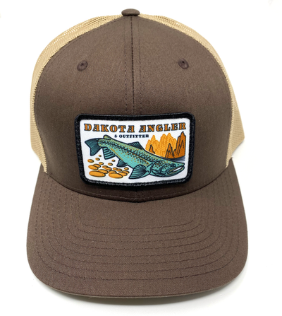Shop Logo Patch Trucker Cap (C12-CTM) Brown/ Tan Hats, Gloves, Socks, Belts