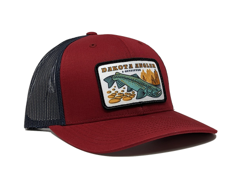 Shop Logo Patch Trucker Cap (C12-CTM) Dark Cardinal/Navy Hats, Gloves, Socks, Belts