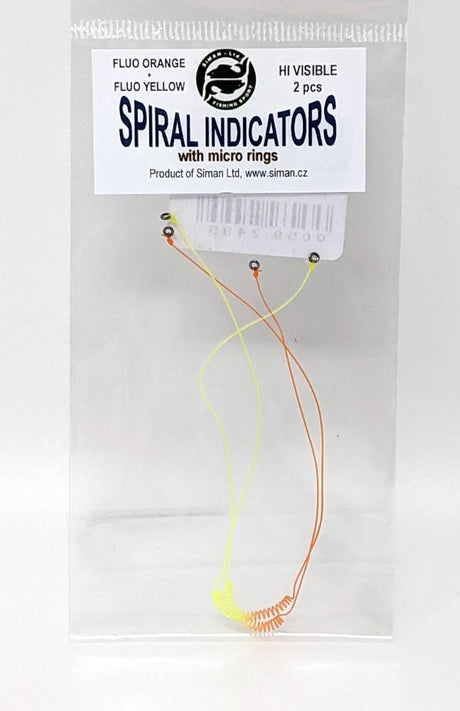 Siman Bicolor Spiral Indicator Fluo Yellow/Fluo Orange 2 Pack Fly Fishing Accessories